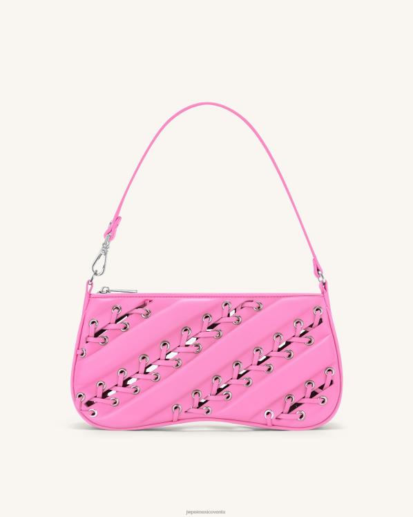bolsa de hombro JW PEI ZR2BN128 rosa bolsa de hombro con tiras eva