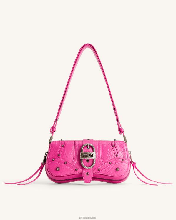 bolsa de hombro JW PEI ZR2BN161 Rosa brillante bolso de hombro joy aplastado