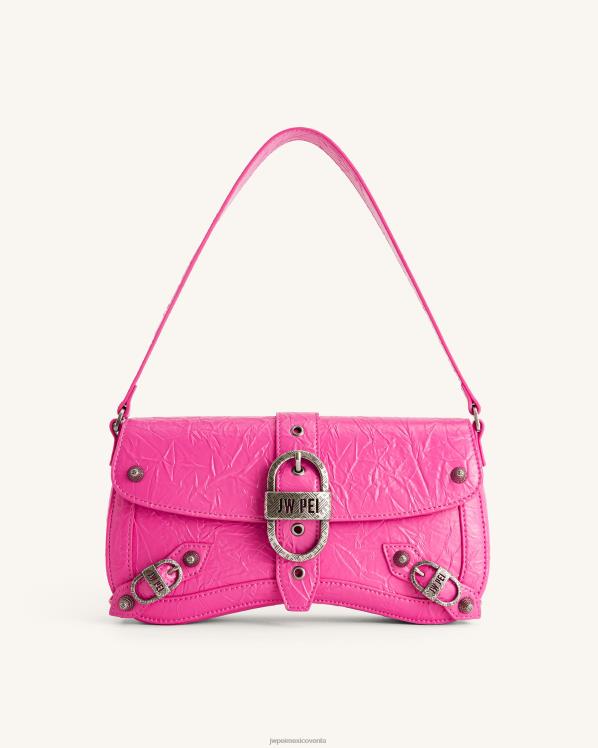bolsa de hombro JW PEI ZR2BN164 Rosa brillante bolso de hombro sia aplastado