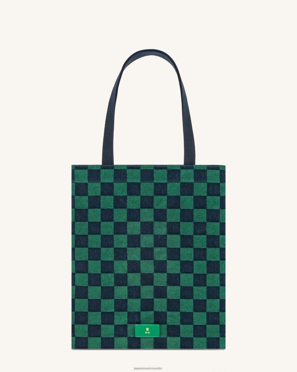 bolso de mano JW PEI ZR2BN244 selva verde bolso shopper de tela rayna