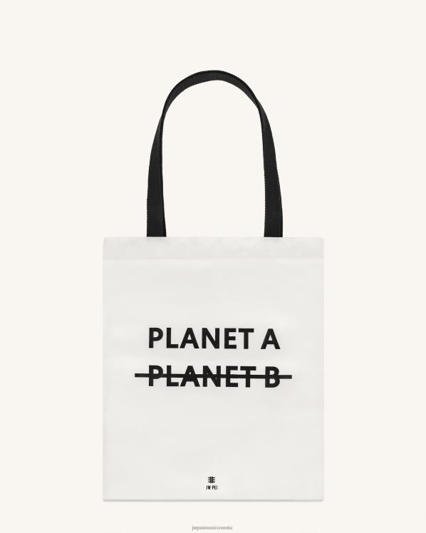 bolso de mano JW PEI ZR2BN245 blanco bolso shopper de tela rayna