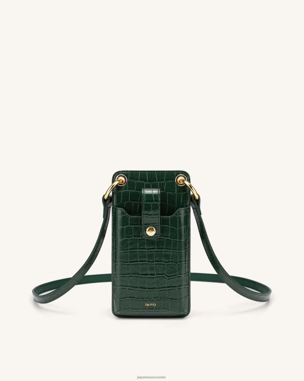 bolsa de teléfono JW PEI ZR2BN188 cocodrilo verde oscuro bolsa de teléfono quinn