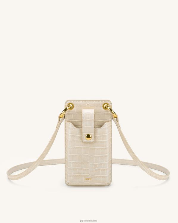 bolsa de teléfono JW PEI ZR2BN190 cocodrilo marfil bolsa de teléfono quinn
