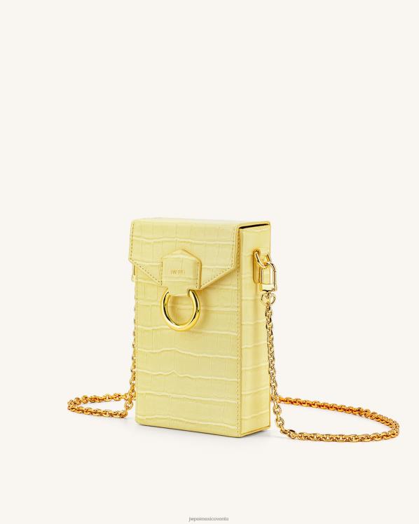 bolsa de teléfono JW PEI ZR2BN193 cocodrilo amarillo claro caja del teléfono de la cadena del gradiente de lola