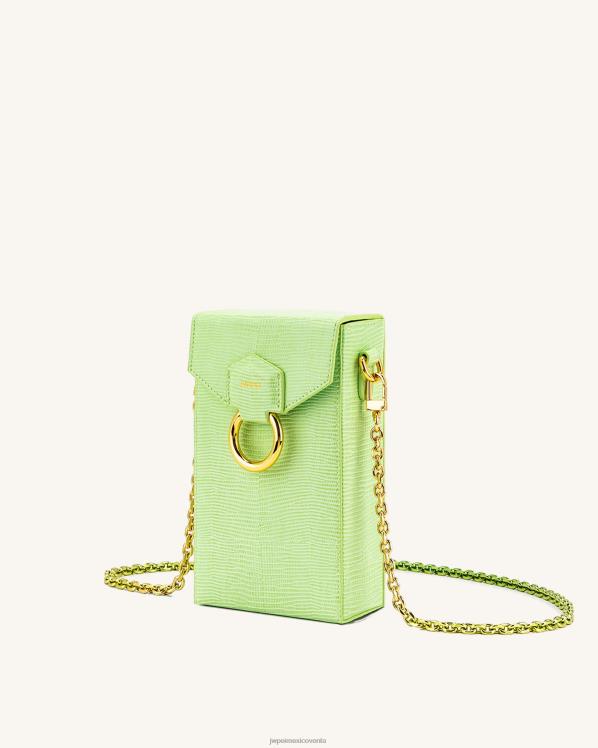bolsa de teléfono JW PEI ZR2BN194 lagarto verde lima caja del teléfono de la cadena del gradiente de lola