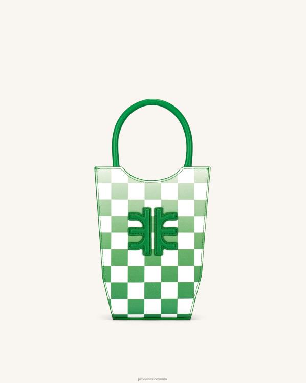 bolsa de teléfono JW PEI ZR2BN217 Pasto verde bolsa de teléfono de tablero de ajedrez degradado fei