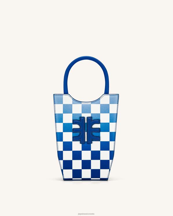 bolsa de teléfono JW PEI ZR2BN227 azul oscuro bolsa de teléfono de tablero de ajedrez degradado fei