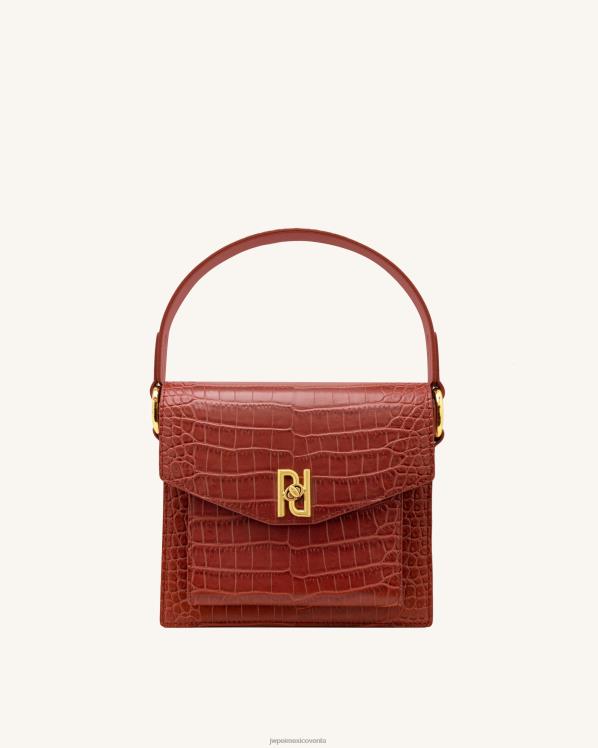 bolsa de asa JW PEI ZR2BN182 cocodrilo rojo vino bolso lucy
