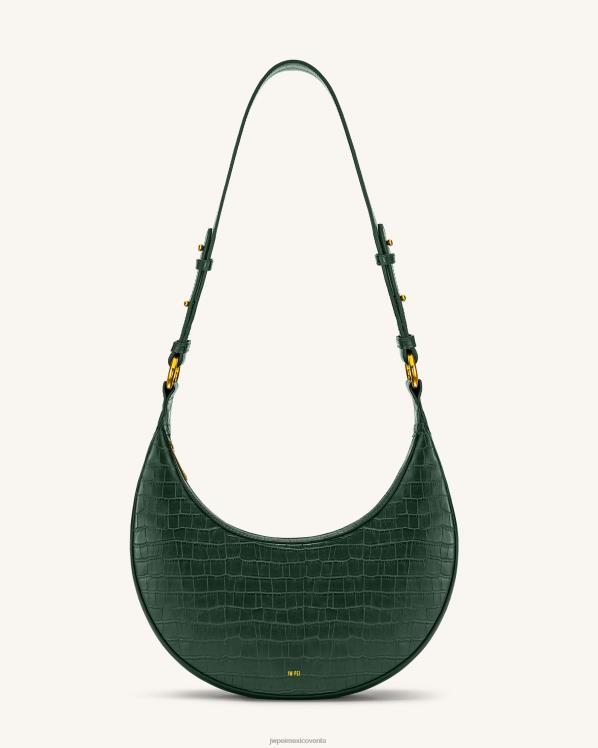 bandolera JW PEI ZR2BN10 cocodrilo verde oscuro alforja carly