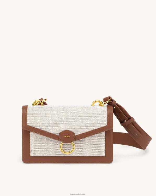 bandolera JW PEI ZR2BN14 lienzo beige el sobre bandolera