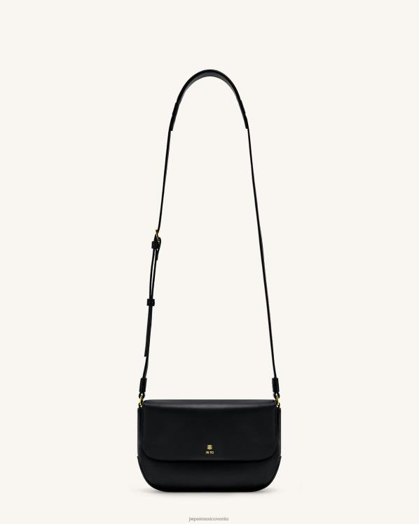 bandolera JW PEI ZR2BN17 negro bolsa crossbody con solapa Debby