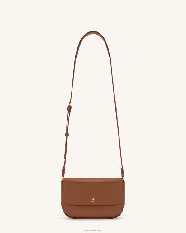bandolera JW PEI ZR2BN19 marrón bolsa crossbody con solapa Debby