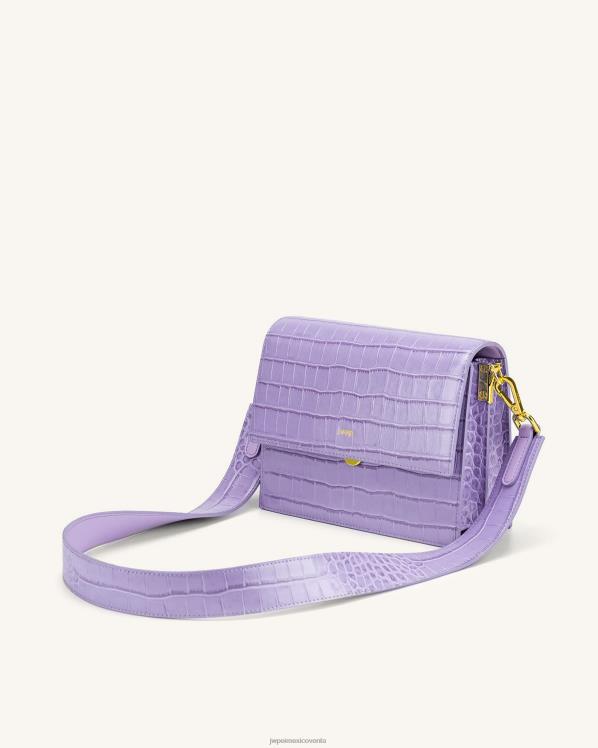 bandolera JW PEI ZR2BN27 cocodrilo morado bandolera mini con solapa