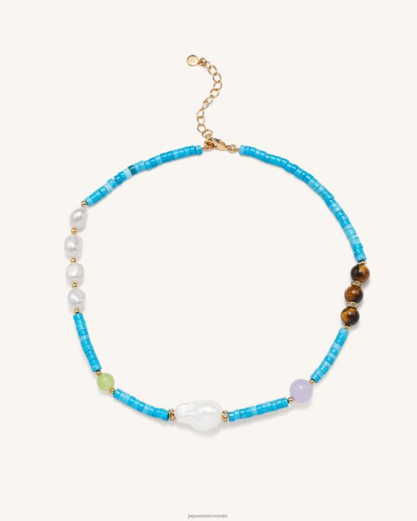 collar JW PEI ZR2BN403 turquesa collar de cuentas múltiples