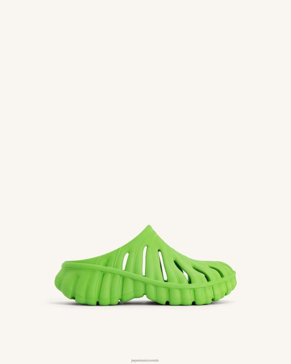 sandalia JW PEI ZR2BN312 verde neón zueco plataforma hoja de tara