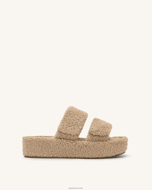 sandalia JW PEI ZR2BN316 beige sandalia Lexi con plataforma de piel sintética